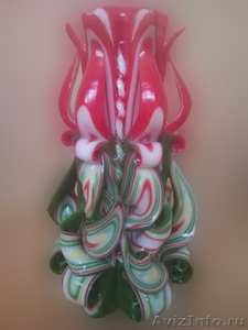 резные декоративные парафиновые свечи ручной работы - Изображение #1, Объявление #496649
