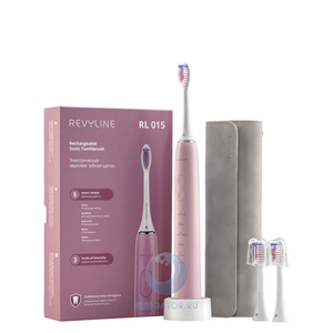 Розовая зубная щетка Revyline RL 015 с 3 насадками - Изображение #1, Объявление #1732651